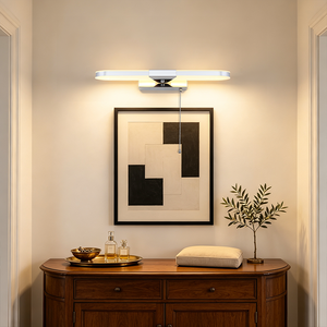 Applique murale moderne en alliage d'aluminium, LED blanc chaud 3500K, intensité variable, éclairage de miroir de salle de bain, montage en surface, culot E27 - Product Image 6