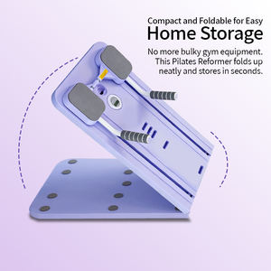 携帯電話ホルダー付きホーム用多目的折りたたみ式ピラティス改革者ボードセットプルロープ付き筋肉プッシュアップエクササイズ - Product Image 5