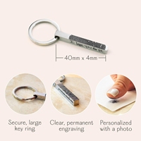 Grosir Gantungan Kunci Carabiner Baja Anti Karat 3D Vertikal Berukir Laser, Personalisasi, Tahan Air, Ringan, Hadiah Vintage