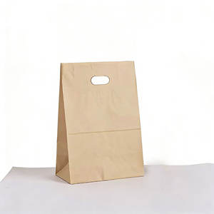 Bolsas de Papel Kraft con Asas Troqueladas Impresas Personalizadas al por Mayor, Ecológicas, Reciclables y Biodegradables para Comestibles, Panadería, Regalos y Azúcar - Product Image 1