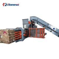 Presse à carton hydraulique horizontale automatique, machine de recyclage robuste, haute qualité et prix compétitif