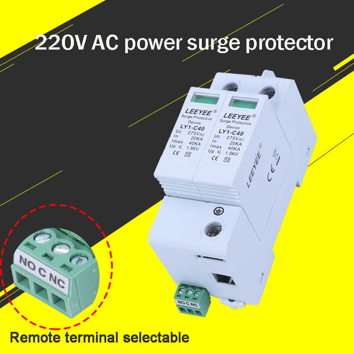 Leeyee spd 2P 275V/385V/420V ac 20kA 40kA Thunder ve yıldırım parafudr