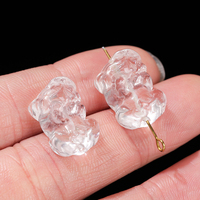 JD GEMS Vente en gros de perles en quartz naturel en forme d'animaux, pendentifs et perles pour boucles d'oreilles en cristal sculpté, choix multiples pour la fabrication de bijoux