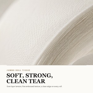 Papier toilette en rouleau jumbo commercial, doux, résistant et absorbant, pour les toilettes à fort trafic - Product Image 2