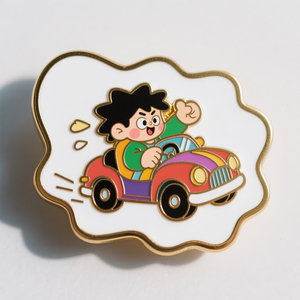 Badges de revers personnalisés en émail souple 3D avec dôme en époxy pour cadeaux de mascotte - Product Image 2