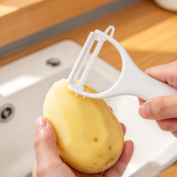 Vente en gros d'usine, éplucheur à pommes de terre 2 en 1, lame en céramique, éplucheur de légumes et de fruits pour un usage domestique