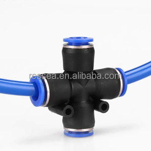 Pnömatik hızlı bağlantı PU düz PG PEG PW değişken çap PE PY üç yollu gaz borusu hızlı Insert 4 6 8 10-8mm - Product Image 1