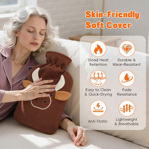 Nouvelle Arrivée Housse Mignonne en Polaire Vache pour <span class=keywords><strong>Bouillotte</strong></span> en Caoutchouc – Idéale pour Chauffer Mains et Pieds à la Maison ou au Bureau - Product Image 3