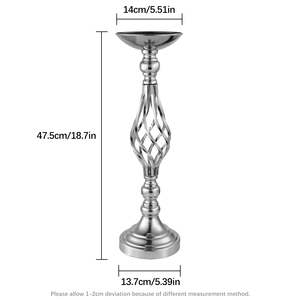 VINCIGANT Set di 6 Vasi <span class=keywords><strong>Moderni</strong></span> in Metallo Dorato e Argentato di Alta Qualità per Centrotavola Matrimoniali e Portacandele Profumate 50cm - Product Image 2