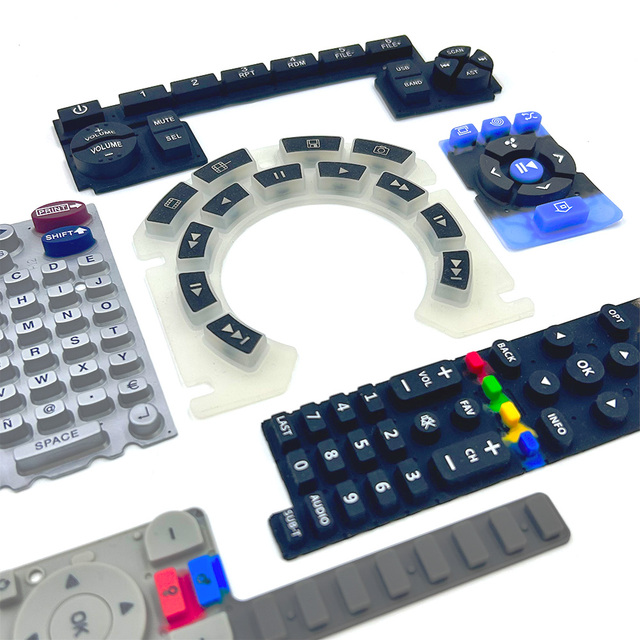 XHW Custom PS4 Controller Silicone Rubber Numeric Membrane Switch Custom Service-Cutting Color Push Button TV Stick Rubber