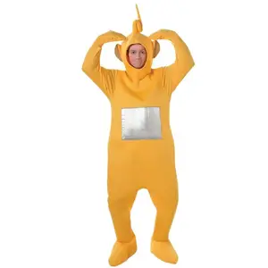 Hoge Kwaliteit Volwassenen Vier Kleuren Optionele Leuke Cartoon Teletubbies Cosplay Halloween Kostuums Voor Man