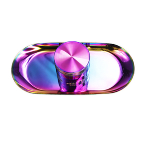 Kit de meuleuse à plateau roulant pour filles, 2 en 1, mini bijoux personnalisés en alliage d'aluminium de <span class=keywords><strong>zinc</strong></span>, rose-arc-en-ciel, 50mm, livraison gratuite - Product Image 2
