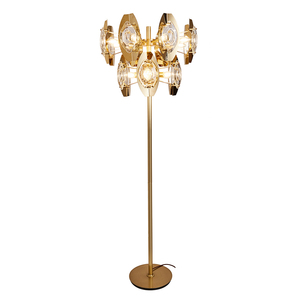 Custom New Arrivals Modern Luxury Smart Gold Metal Copper Crystal Floor Lamp <b>Lighting</b> Fixtures Standing <b>Corner</b> Lamp - Product Image 2