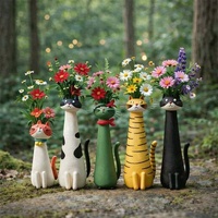 Vase original en forme de chat fait main, personnalisé, best-seller, idéal pour les mariages, les anniversaires, les décorations, les cadeaux pour femmes, les cadeaux de bienvenue, livraison directe HQ.