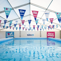 Drapeau de piscine personnalisé pour la natation en dos, guirlande de fanions promotionnels, fanions imprimés, logo d'arène, impression personnalisée
