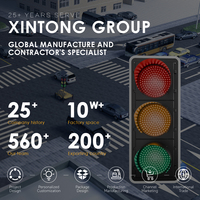 XINTONG Nouveau Design Feu de Circulation Solaire LED 300 mm Étanche Rouge Haute Qualité