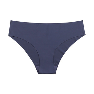 Braguitas de bikini sin costuras para mujer, de cintura media, color liso, estilo básico, marrón, para dropshipping - Product Image 5