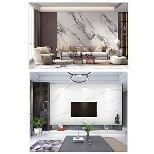 Placa UV tipo pedra imitando padrão de mármore, painel de parede em PVC, decoração de parede integrada, painel de parede para hotel KTV - Product Image 5