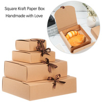 Emballage de pâtisserie écologique exquis, petit emballage pour desserts, boîte en kraft pour dragées, cadeau pour les invités de mariage avec ruban