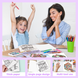 Haute qualité 40 pages coins de la vie livre de coloriage adultes adolescents confortables dessins mignons coins confortables Relaxation papier matériel - Product Image 4