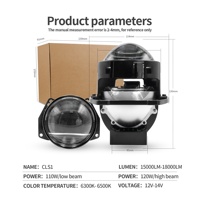 Chenlang – Lentille de projecteur bi-LED 3 pouces la moins chère, 110W, pour rénovation automobile RHD LHD, phare LED à découpe plate