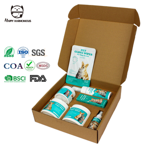 Kit Completo per Toelettatura di Animali Domestici all'Ingrosso <span class=keywords><strong>Set</strong></span> di <span class=keywords><strong>Salviette</strong></span> Umidificate per Igiene di Cani e Gatti per la Pulizia di Orecchie, Occhi, Denti, Zampe per Negozi di Animali - Product Image 1