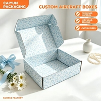 Boîtes d'avion haut de gamme personnalisées avec logo imprimé, écologiques et recyclables (petites séries colorées) en carton ondulé pour vêtements et produits de beauté
