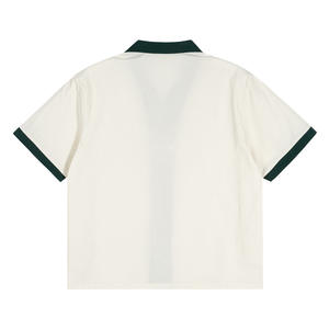 เสื้อเชิ้ตคอปกแบบกระดุมสั้นสำหรับผู้ชายผ้าคอตตอน100% พิมพ์ลายลำลองมี6XL สำหรับใส่เที่ยวทะเล - Product Image 4