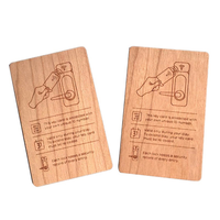 Carte d'accès RFID en bois personnalisable, durable, compatible avec les systèmes de serrures de porte multiples pour l'hôtellerie