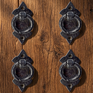 Poignées de porte en fonte noire mate style rustique Coshik Exports pour portes et portails en bois vintage - Product Image 3