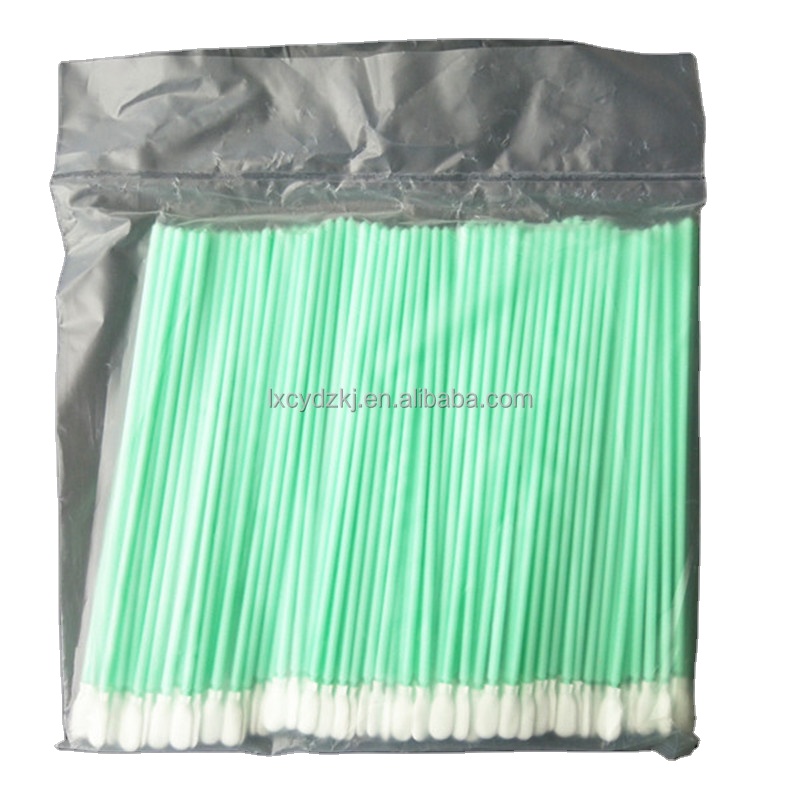 Antistatic ESD Cleanroom पॉलिएस्टर विलायक Swabs वैकल्पिक 163mm लंबी कपड़ा सिर 100pcs/पैक