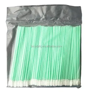 Antistatik ESD temiz oda Polyester Solvent Swabs alternatif 163mm uzun tekstil kafası 100 adet/paket