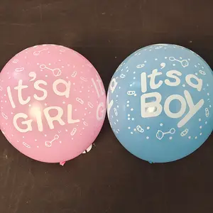 เด็กชายเด็กหญิงบอลลูนเด็กผู้หญิงเด็กชายเพศเปิดเผยใสเต็มบอลลูนดอกไม้อุปกรณ์วันเกิด