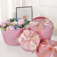 Boîte à fleurs en papier Emballage cadeau Boîte à fleurs en velours de luxe