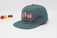 Chapeau Snapback en nylon non structuré à 5 panneaux Casquette à bord plat Chapeaux de sport en corde pour hommes
