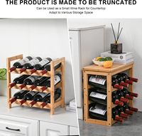 Étagères de rangement pour vin BH à 6 niveaux, porte-bouteilles sur pied avec plateau pour cuisine, bar, salle à manger, salon
