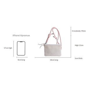 Nueva <span class=keywords><strong>Bolsa</strong></span> de Malla Multifuncional para Mujer, con Correa Ajustable, para Colgar del Cuello, Ligera, para Viaje, Playa, Lápiz Labial, Teléfono Móvil - Product Image 2