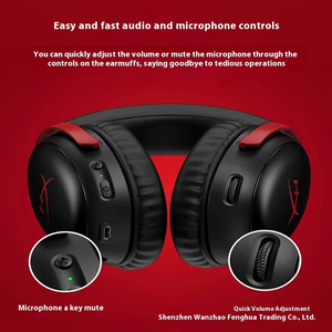 Cuffie da <span class=keywords><strong>Gaming</strong></span> Wireless <span class=keywords><strong>HyperX</strong></span> Cloud III 100% Originali, On-Ear e Over-Ear, Comfort Elevato, Cancellazione del Rumore con Microfono - Product Image 2