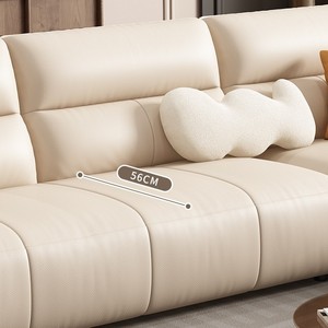 2026 New Living Room Top Grain Leather <b>Sofa</b> 3 Seater Modern Luxury Straight Couch - Product Image 4