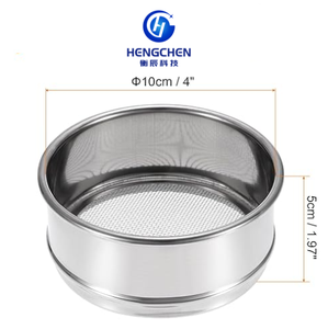 Peneira de Farinha Manual de Aço Inoxidável Multiuso - Design Redondo para Confeitaria, Laboratório, Peneiramento de Pó Herbal - Product Image 2