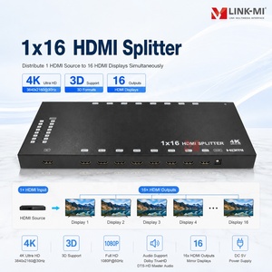 Répartiteur <span class=keywords><strong>HDMI</strong></span> 1x16 4K 30Hz, amplificateur de distribution <span class=keywords><strong>HDMI</strong></span>, <span class=keywords><strong>duplicateur</strong></span> <span class=keywords><strong>HDMI</strong></span> 16 ports, prend en charge la 3D Full HD 1080P - Product Image 1