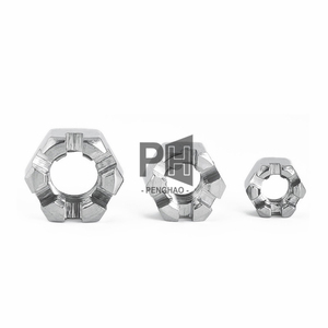 Antióxido <span class=keywords><strong>de</strong></span> acero inoxidable GB6178 304/316, cabeza hexagonal <span class=keywords><strong>de</strong></span> bloqueo redondo ranurado, tuerca <span class=keywords><strong>de</strong></span> corona <span class=keywords><strong>de</strong></span> <span class=keywords><strong>Castillo</strong></span> ranurada hexagonal, tuercas ranuradas - Product Image 2