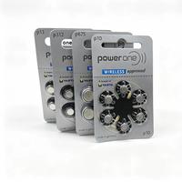 Nouvelle pile bouton zinc-air Powerone 1,45 V pour aides auditives et écouteurs 10 13 312 675 Fabriquée en Chine 60 piles/boîte