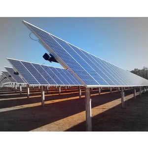 Sistema de rastreamento fotovoltaico de eixo único, rastreador solar, painel solar GPS que segue o sol