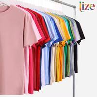 T-shirt vierge 100 % coton pour homme, 190 g, col rond uni, manches courtes, doux et confortable, pour le travail et le streetwear, personnalisable, hauts unis pour le printemps