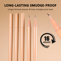 Crayon à sourcils ultra-fin, marque privée, logo personnalisé, crayon à sourcils liquide, pointe micro-brosse flexible, anti-bavures, stylo de maquillage pour sourcils