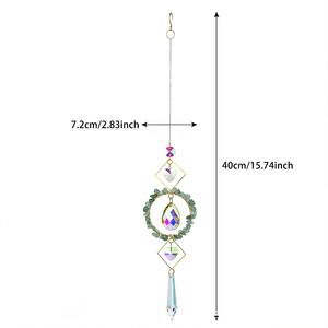 Attrape-soleil en cristal naturel, créateur d'arc-en-ciel, cercle de cristal suspendu avec prisme décoratif, arc-en-ciel - Product Image 4