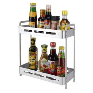 Porta Spezie Verticale a Tre Livelli in Alluminio+PVC Anodizzato, Espandibile, per Organizzazione <span class=keywords><strong>Cucina</strong></span> - Product Image 6