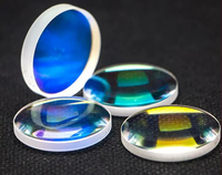 Lentille de collimation laser à fibre optique 1064nm en verre de silice fondue, ménisque biconvexe pour multipuissance