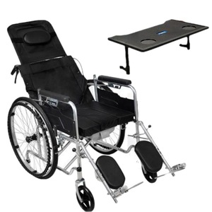 Fauteuil roulant manuel KS entièrement inclinable, pliable, léger, avec fonction toilette, pour personnes âgées, aide à la mobilité - Product Image 1